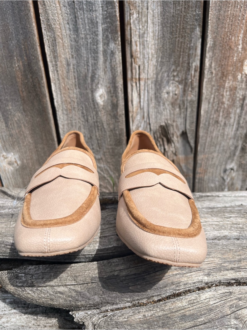 Donald Pliner Tristina Sand Tumble Stretch Block Heel loafers size 7.5 - Picture 7 of 16